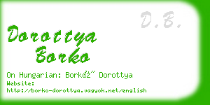 dorottya borko business card